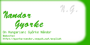 nandor gyorke business card